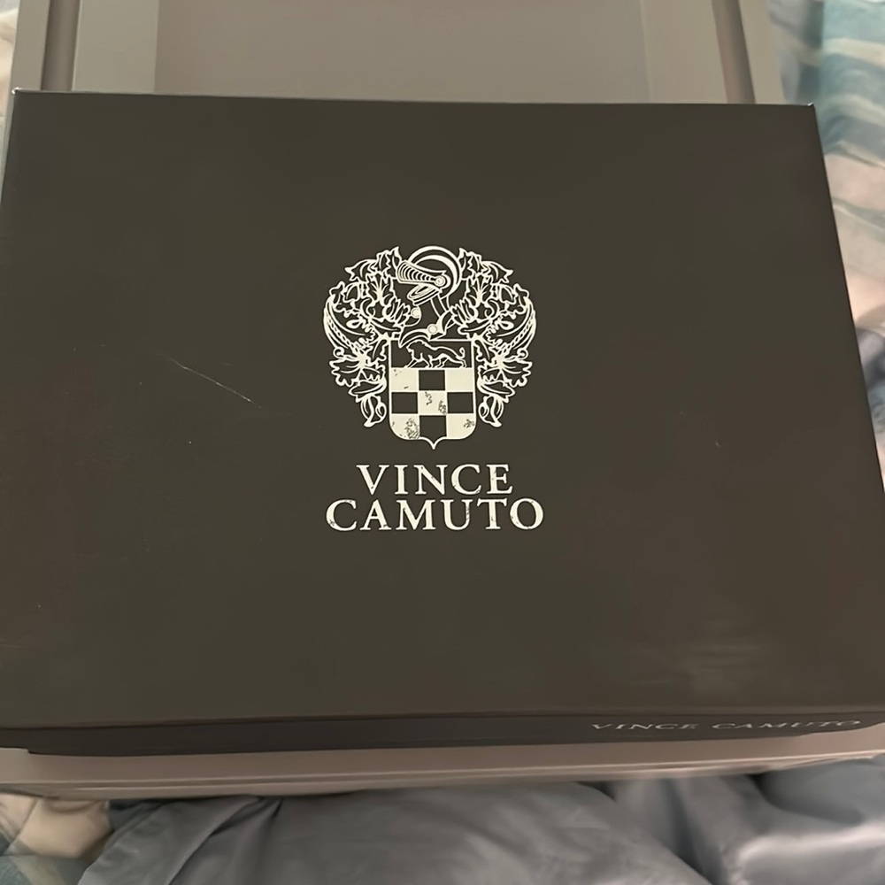 Vince Camputo Petal Combo Strappy Chunk Heels